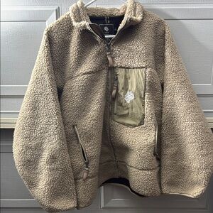 Men's Beige Sherpa Jacket